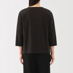 T‐shirt à manches 3/4 en coton mélangé pour femme