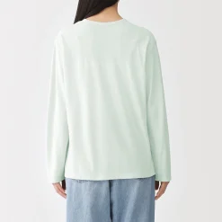 T-shirt à manches longues en jersey torsadé pour femme