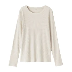 T‐shirt à manches longues en mélange de Lyocell côtelé pour femme