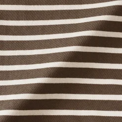 T-shirt à manches mi-longues et col bateau en coton épais pour femme