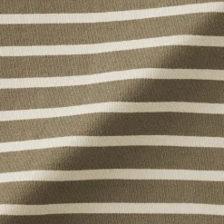 T-shirt délavé à manches longues et à col bateau en coton épais pour homme