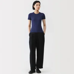 T-shirt en coton biologique hautement torsadé pour femme