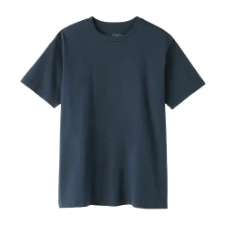 T‐shirt en coton col rond manches courtes homme