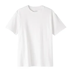 T‐shirt en coton col rond manches courtes homme