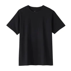 T‐shirt en coton col rond manches courtes homme