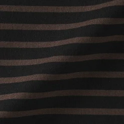 T‐shirt en coton épais manches longues col bateau pour femme