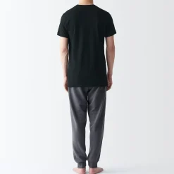 T-shirt en coton sans coutures latérales à col rond - lot de 2, pour homme