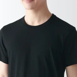 T-shirt en coton sans coutures latérales à col rond - lot de 2, pour homme