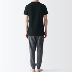 T-shirt en coton sans coutures latérales à col en V - lot de 2, pour homme