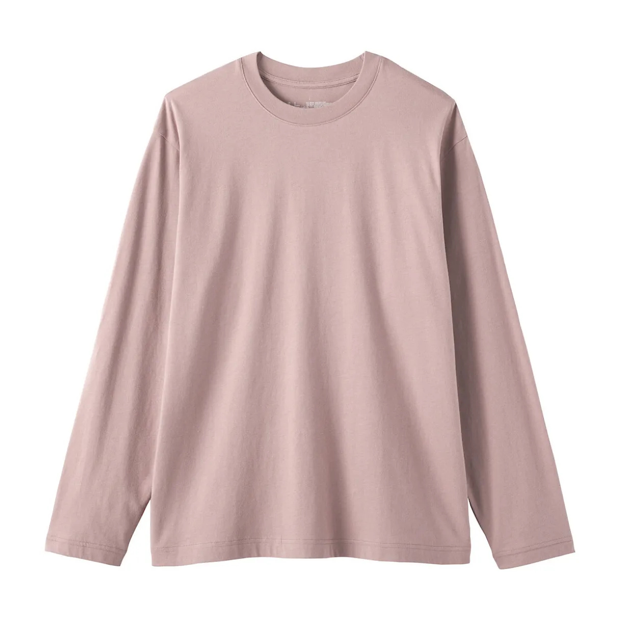 T‐shirt en jersey de coton lavé manches longues pour homme