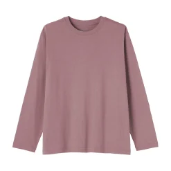 T‐shirt en jersey de coton lavé manches longues pour homme