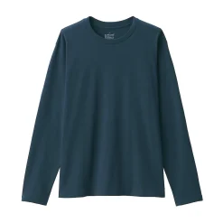 T‐shirt en jersey de coton lavé manches longues pour homme