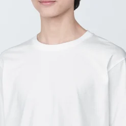 T‐shirt en jersey de coton lavé manches longues pour homme