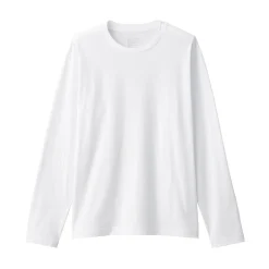 T‐shirt en jersey de coton lavé manches longues pour homme