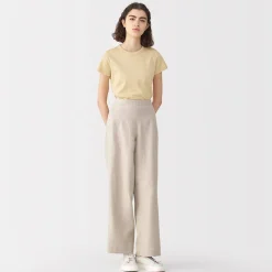 T‐shirt en lin et coton pour femme