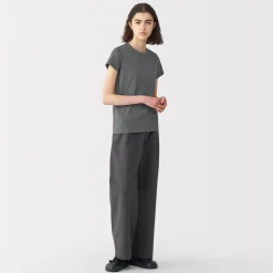 T‐shirt en lin et coton pour femme