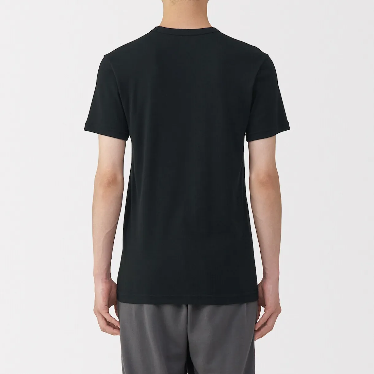 T‐shirt manches courtes col crew en coton chaud pour homme