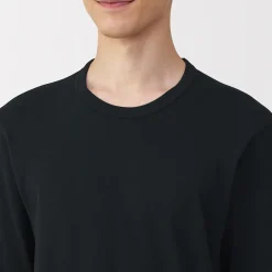 T‐shirt manches longues col crew en coton chaud pour homme