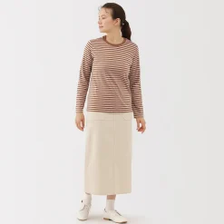 T‐shirt manches longues en coton mélangé pour femme