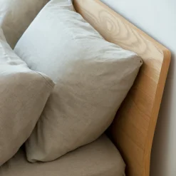 Tête de lit plateforme double en chêne