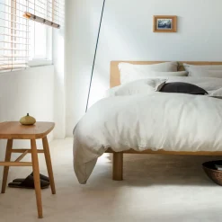 Tête de lit plateforme double en chêne