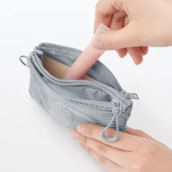 Étui en polyester à double fermeture éclair S