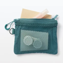 Étui en polyester à double fermeture éclair S