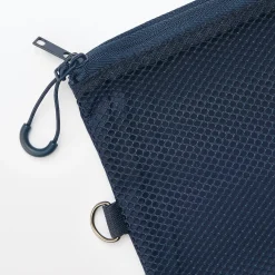 Étui en polyester à double fermeture éclair L