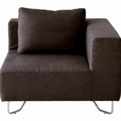 Unité d'angle de canapé modulable noir/marron