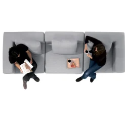 Unité d'angle de canapé modulable ‐ Gris (Dont Eco‐part. 6,50 €)