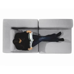 Unité d'angle de canapé modulable ‐ Gris (Dont Eco‐part. 6,50 €)