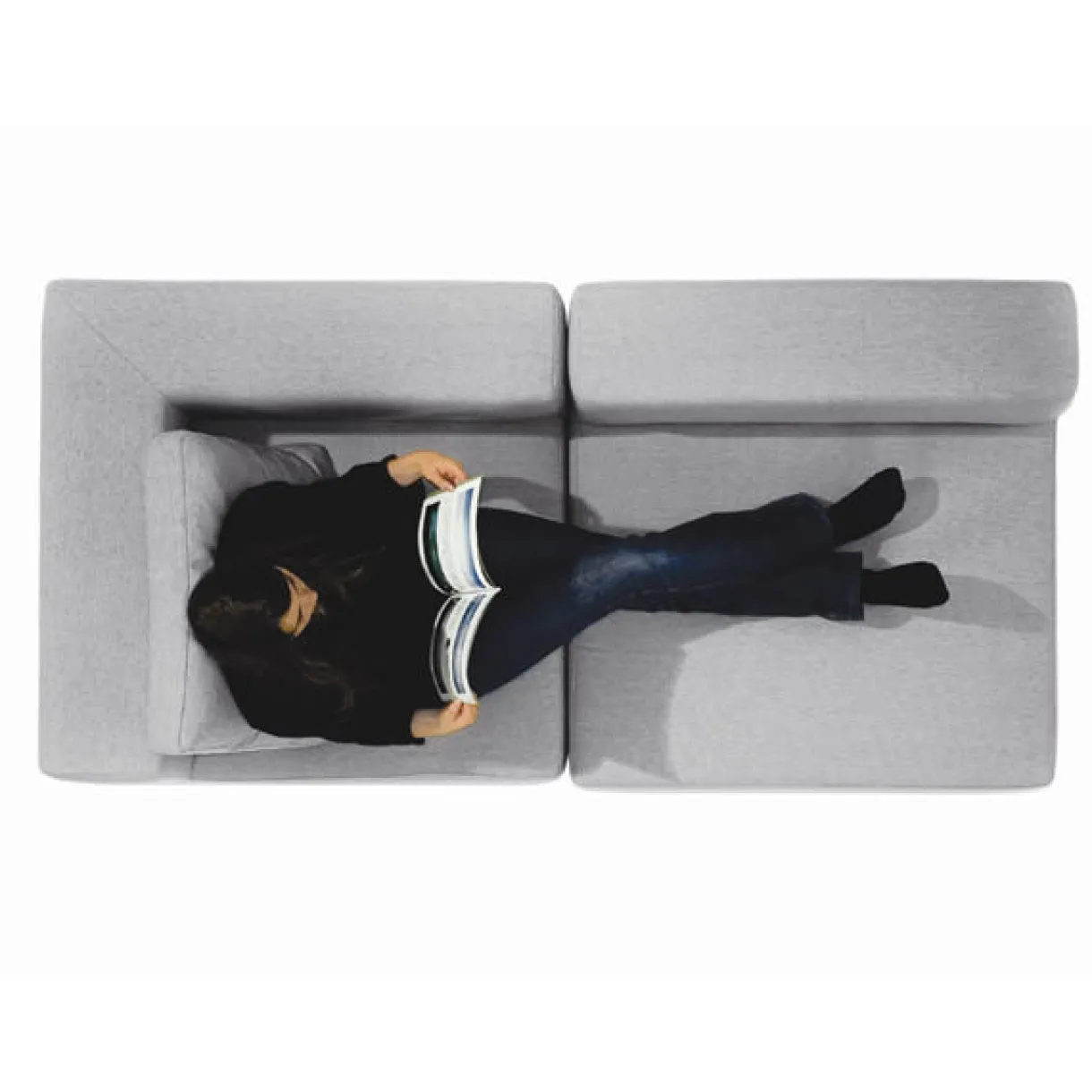 Unité de canapé modulable gris clair (Dont Eco‐part. 5,50€)