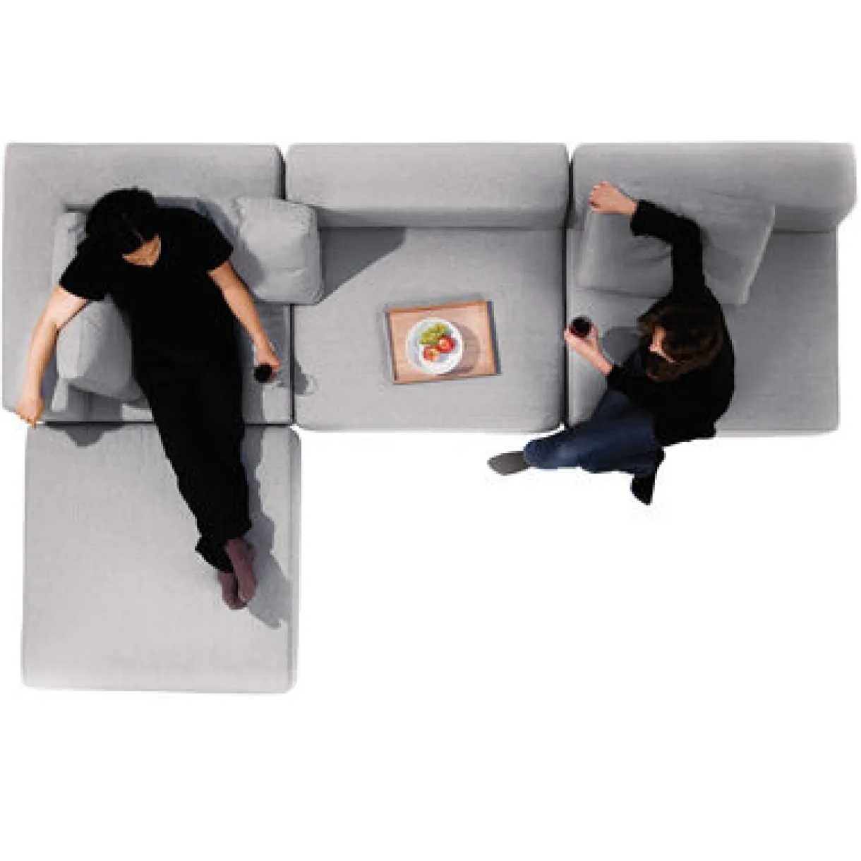 Unité de canapé modulable gris clair (Dont Eco‐part. 5,50€)