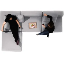 Unité de canapé modulable noir/marron (Dont Eco‐part. 5,50 €)