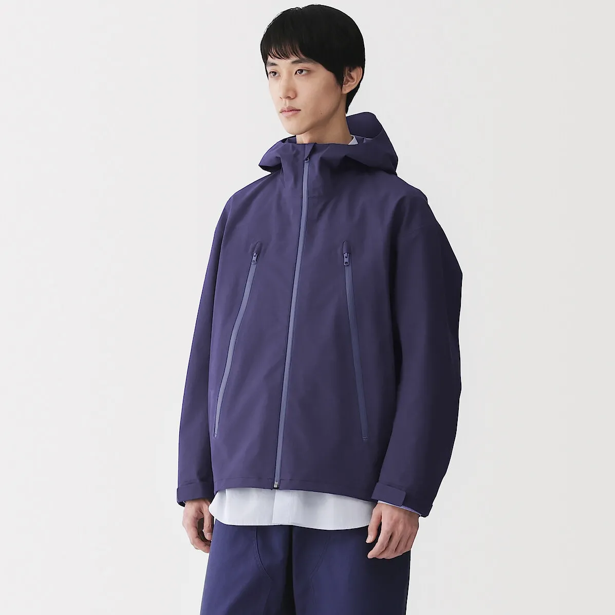 Veste à capuche déperlante et respirante pour homme