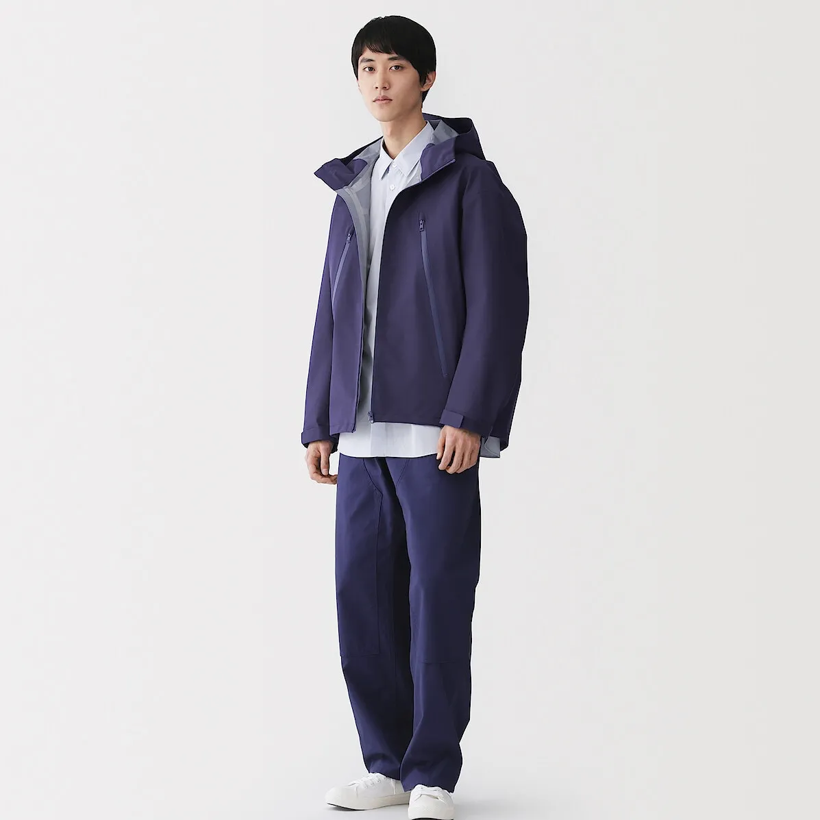 Veste à capuche déperlante et respirante pour homme