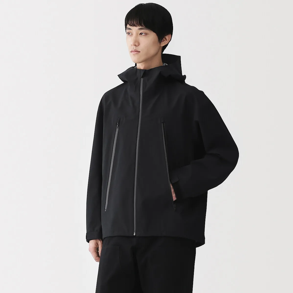 Veste à capuche déperlante et respirante pour homme