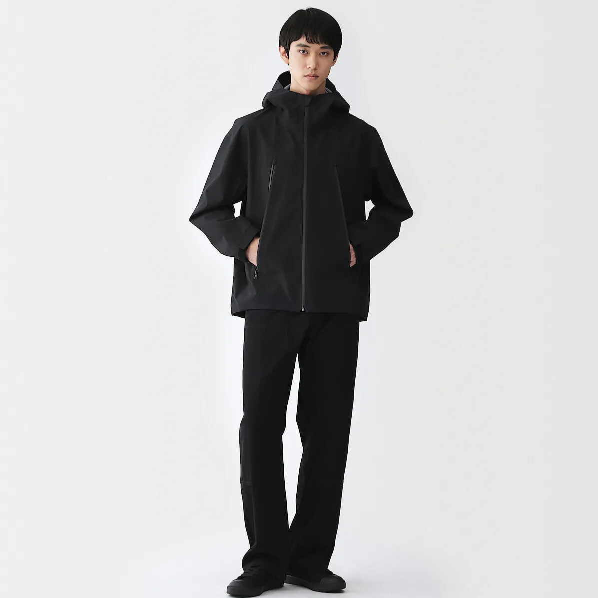 Veste à capuche déperlante et respirante pour homme
