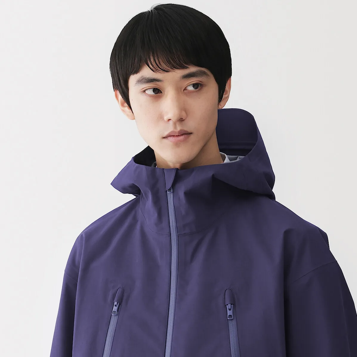 Veste à capuche déperlante et respirante pour homme