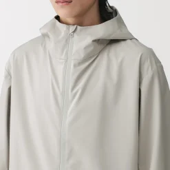 Veste à capuche en polyester déperlante pour homme