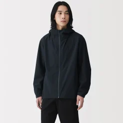 Veste à capuche en polyester déperlante pour homme