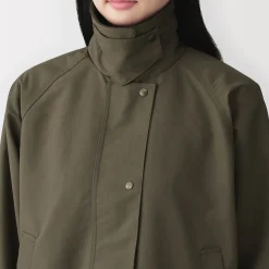 Veste à col montant en velours côtelé déperlant pour femme