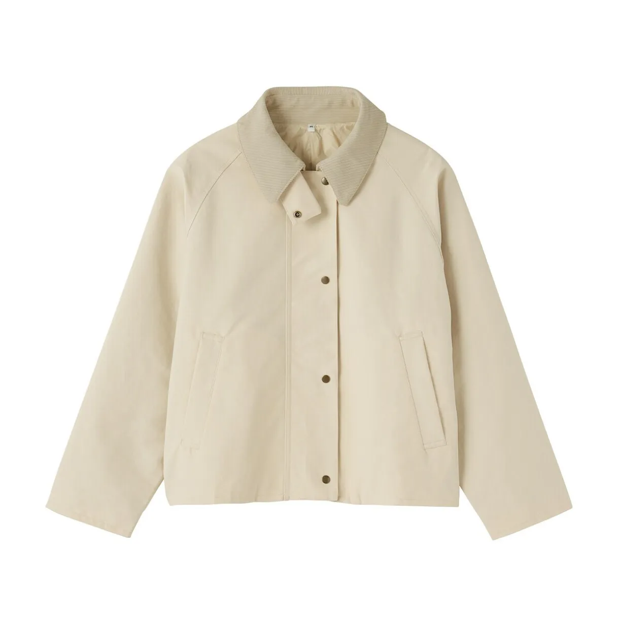 Veste à col montant en velours côtelé déperlant pour femme