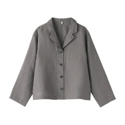 Veste chemise en lin lavé pour femme