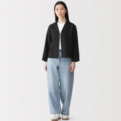 Veste chemise en lin lavé pour femme