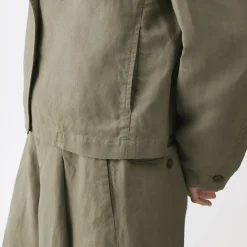 Veste courte en lin et lyocell pour femme