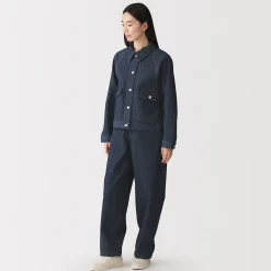 Veste de travail denim en kapok mélangé pour femme