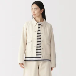 Veste de travail denim en kapok mélangé pour femme