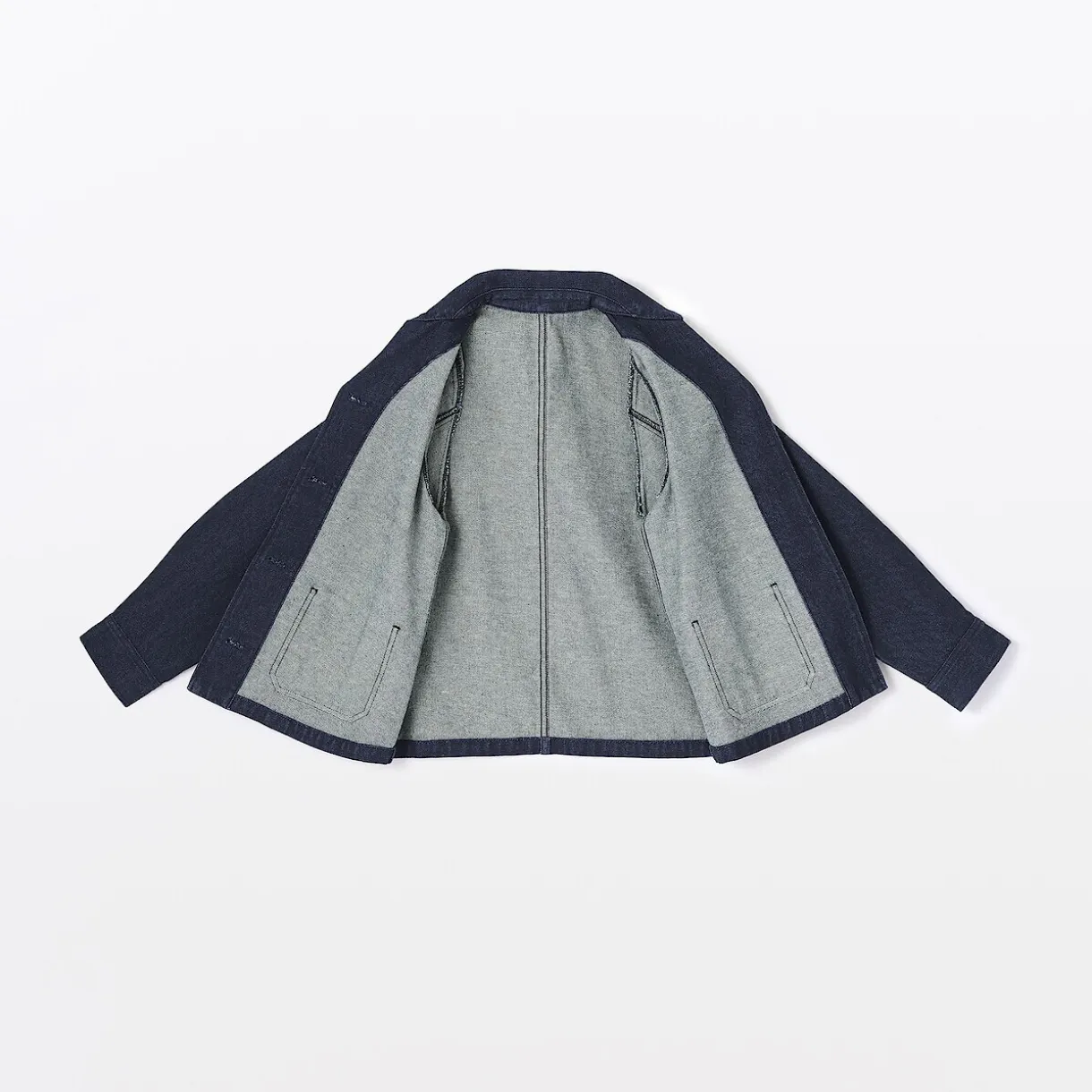 Veste de travail en denim mélangé kapok pour femme