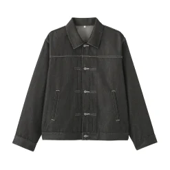Veste en denim polyester recyclé pour homme